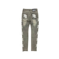 'Ash' Grey Monogram Denim