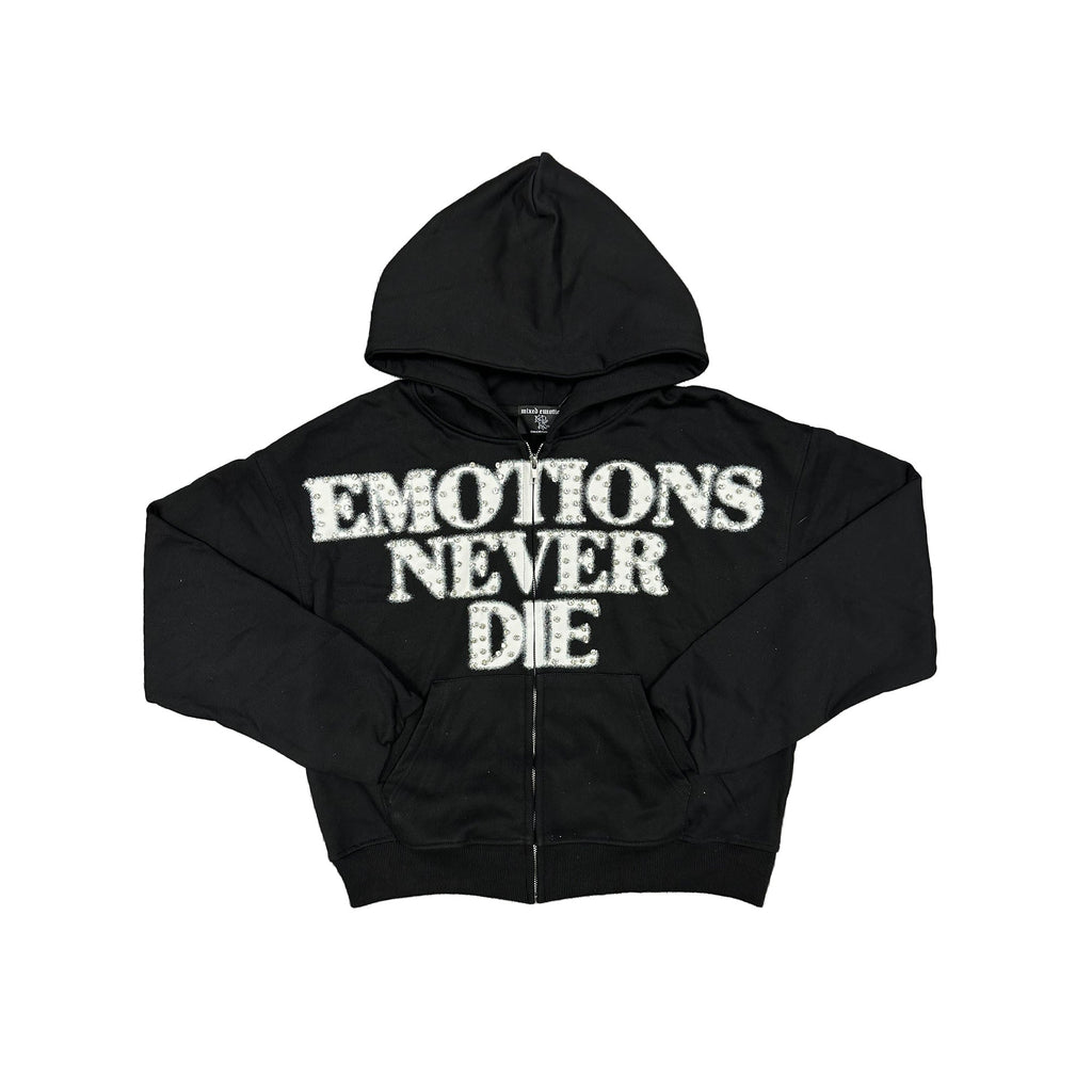 Black ‘End’ Rhinestone Hoodie