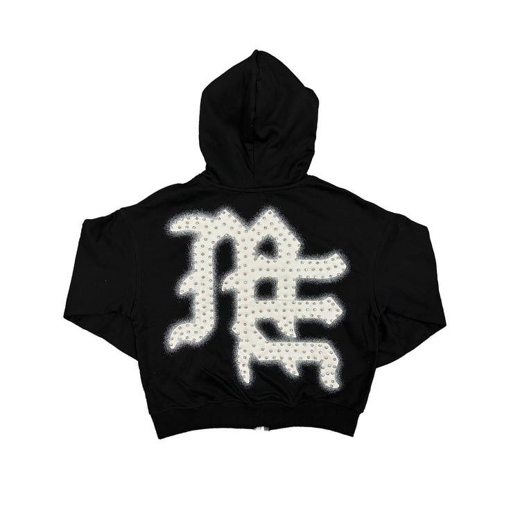 Black ‘End’ Rhinestone Hoodie