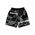 Black Graffiti Shorts