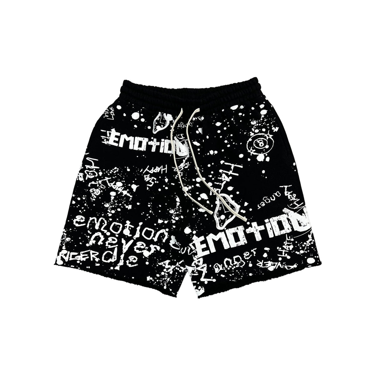 Black Graffiti Shorts