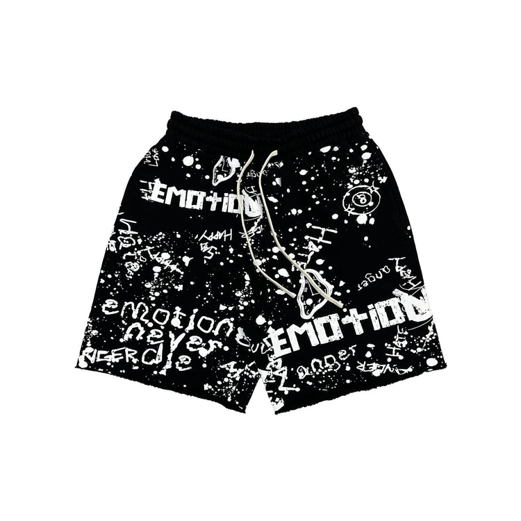 Black Graffiti Shorts