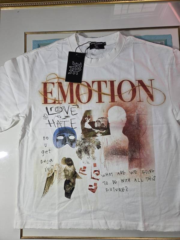 Emotion Collage — White Tee