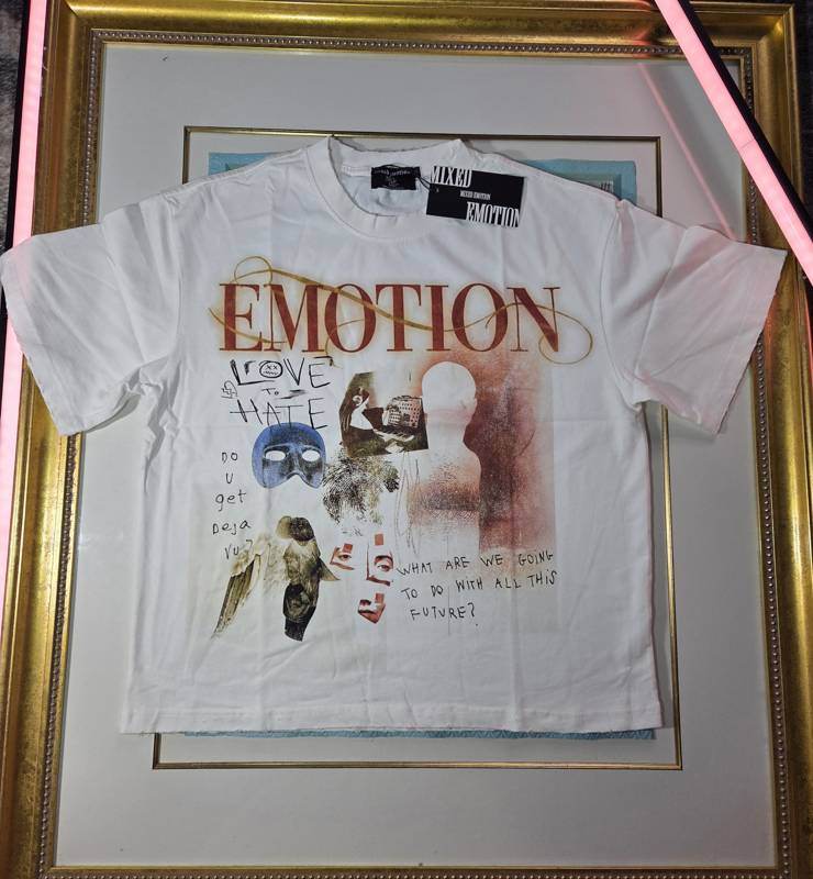 Emotion Collage — White Tee