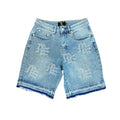 Blue ME Rhinestone Denim Shorts