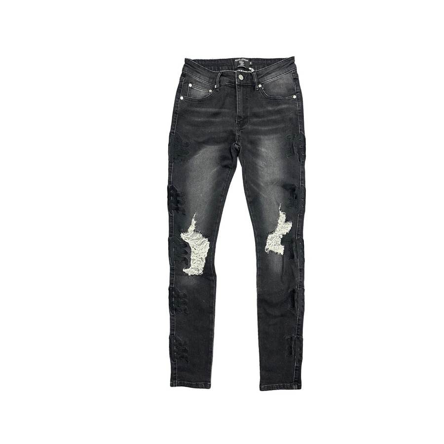 'Midnight' Monogram Denim