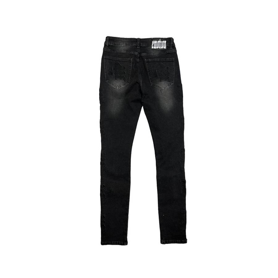'Midnight' Monogram Denim