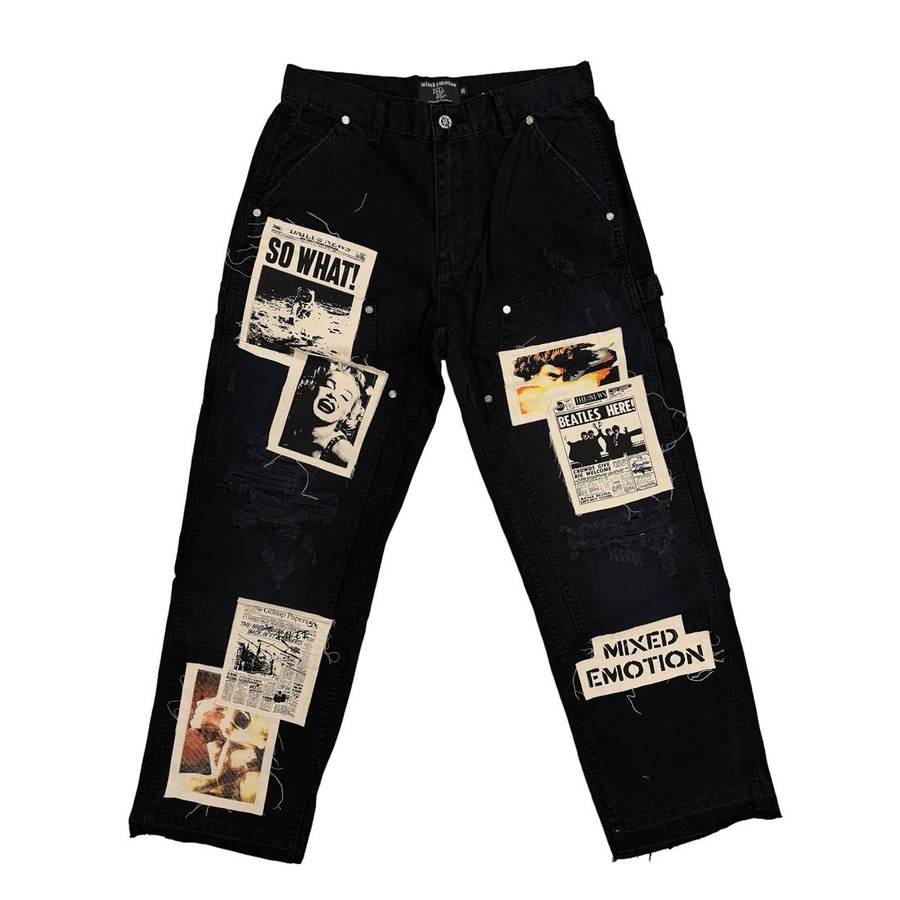 Newspaper Carpenter Pants — Black