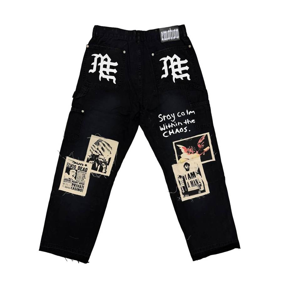 Newspaper Carpenter Pants — Black