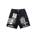"AI" Denim Shorts — Black