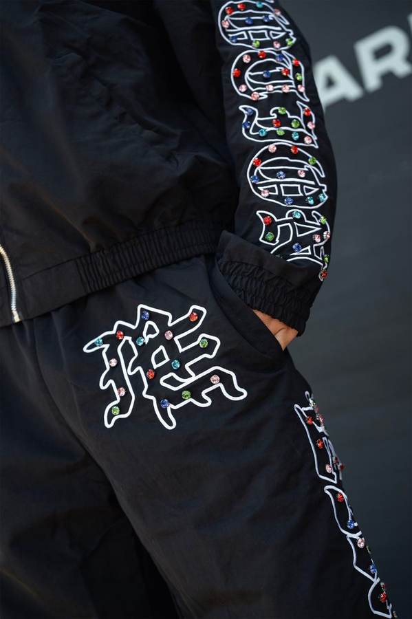 "ME" Rhinestone Nylon Pants