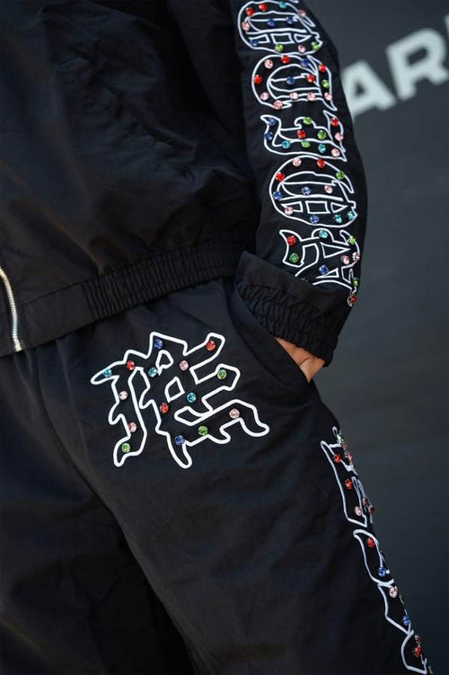 "ME" Rhinestone Nylon Pants