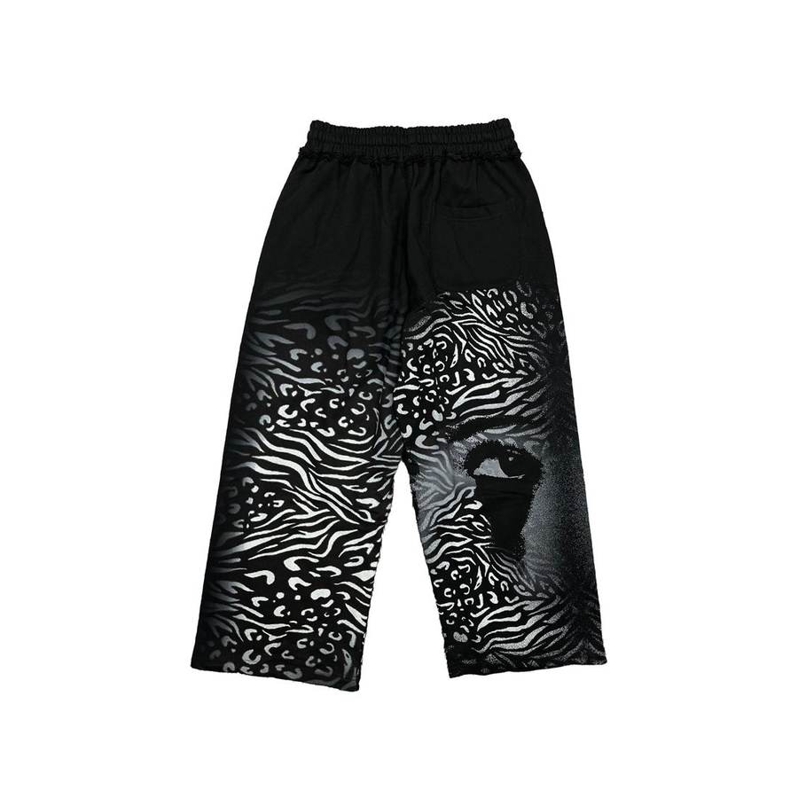 'Striped' Sweatpants — Black