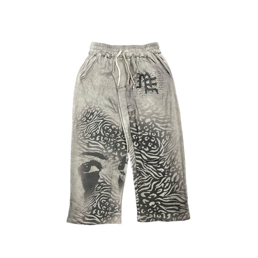 'Striped' Sweatpants — Grey